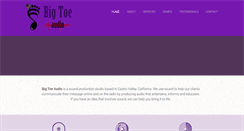 Desktop Screenshot of bigtoeaudio.com